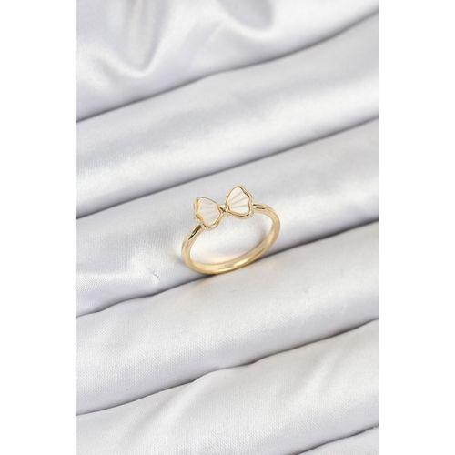 Pirinç Gold Renk Fiyonk Model Kadın Yüzük