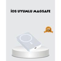 Magsafe Uyumlu Kablosuz Batarya – 27w Hızlı Şarj Destekli Kompakt Güç Bankası