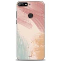 Huawei Y7 2018 Kılıf HD Baskılı Kılıf - Soft Renkler + Tam Ekran Koruyucu