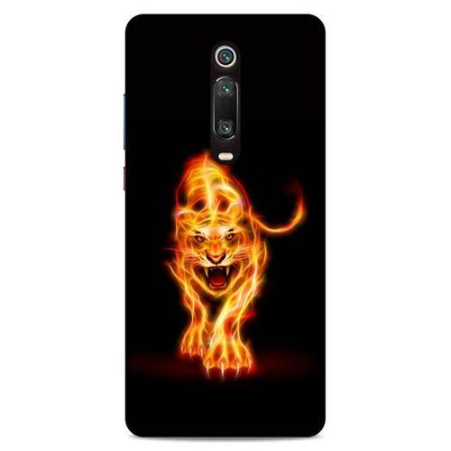 Lopard Xiaomi Redmi K20 Uyumlu Kılıf FireX (27) Tasarımlı Kılıf Ateşten Kaplan