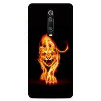 Lopard Xiaomi Redmi K20 Uyumlu Kılıf FireX (27) Tasarımlı Kılıf Ateşten Kaplan