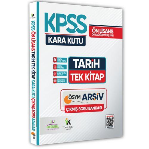 KPSS Önlisans-Ortaöğretim Tarihin Kara Kutusu TEK KİTAP ÖSYM Çıkmış Soru Bankası Dijital Çözümlü