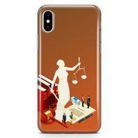Apple iPhone X Kılıf Hakim Savcı Avukat Arka Kapak Koruma Desenli Full Koruyucu