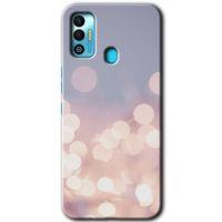 Tecno Spark 7T Kılıf HD Desen Baskılı Arka Kapak - Blur Lights + Kırılmaz Cam