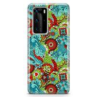 Huawei P40 Pro Kılıf Cam Motifleri Arka Kapak Koruma Desenli Full Koruyucu