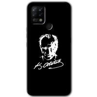Potkal Hediye Fabrikası Tecno Pova Kılıf HD Desen Baskılı Arka Kapak - Atatürk Silüet İmza