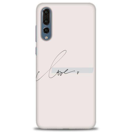 Huawei P20 Pro Kılıf HD Baskılı Kılıf - Love + Tam Ekran Koruyucu