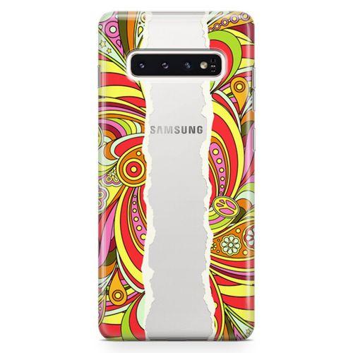 Samsung Galaxy S10 Kılıf Şal Fular Arka Kapak Koruma Desenli Full Koruyucu