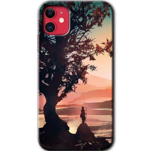iPhone 11 Kılıf Baskılı Kapak - Yalnız Savaşcı + 5D Tam Kaplayan Cam