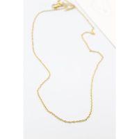 Çelik Zincir Kolye - 45 cm - Altın