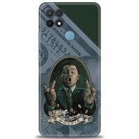 Oppo A15S Kılıf HD Baskılı Kılıf - Dolar + Tam Ekran Koruyucu