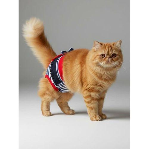 Pretty Liva Dişi Kedi Regl Külotu | Don | Kedi İç Çamaşırı | Ayarlanabilir Bağcıklı | Küçük Irklar İçin