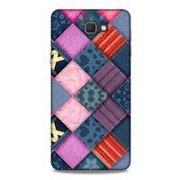 Samsung Galaxy J7 Prime Kılıf Patchwork (39) Liquid Crystal Kılıf Şeker Pembe Bordo