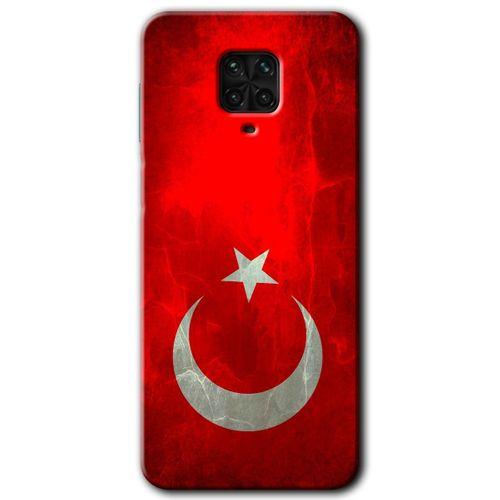 Xiaomi Redmi Note 9s Kılıf Baskılı Kapak - Albayrak + 5D Tam Kaplayan Cam