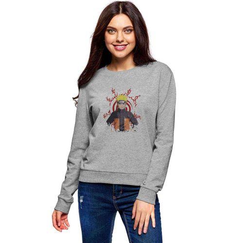 Anime NarutoTokyo Ghoul Kaneki Manga Baskılı Gri Kadın Sweatshirt