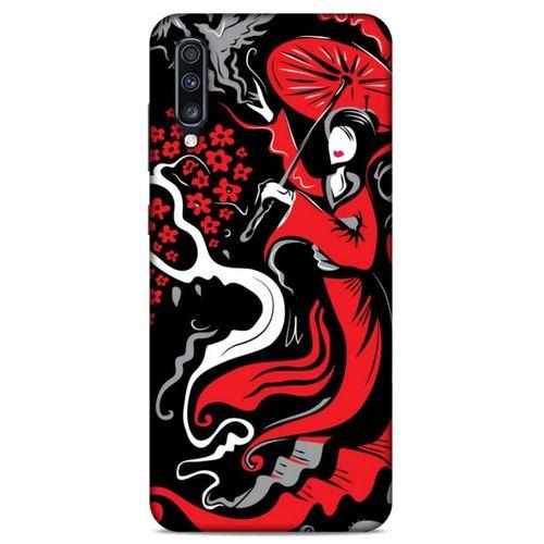 Lopard Samsung Galaxy A70 Uyumlu Kılıf Soyut Sanat (11) Baskılı Tam Koruma