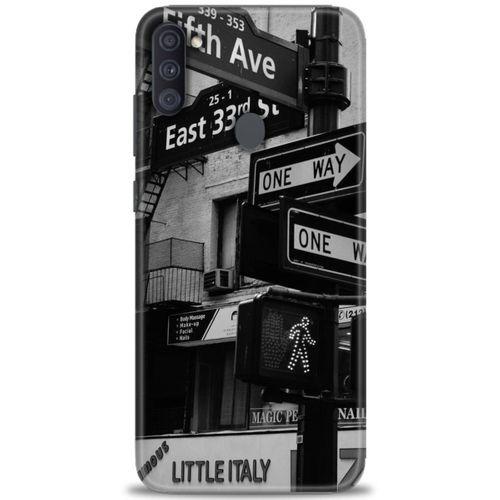 Samsung Galaxy A11 Kılıf HD Baskılı Kılıf - One Way + Tam Ekran Koruyucu