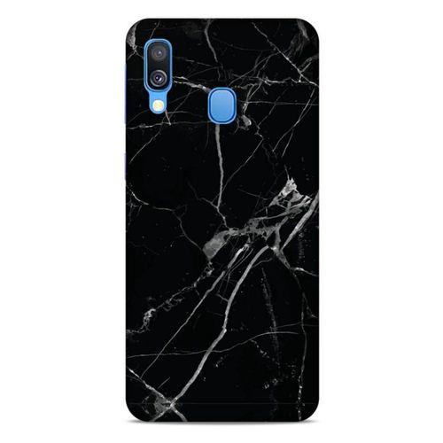 Mermer Desenli (17) Tema Tasarım Kılıf Siyah Samsung Galaxy A40 Kılıf