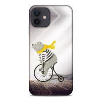 Apple iPhone 12 Kılıf FunnyMaX (11) Tam Koruma Kahve Ayı