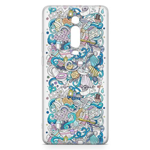 Xiaomi Redmi K20 Pro Kılıf Doodle Banyo Aksesuarları Arka Kapak Koruma Desenli Full Koruyucu