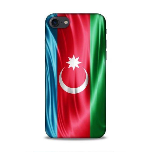 Apple Iphone 7 Uyumlu Kılıf Azarbaijan (36) Glitter Kılıf Tam Bayrak