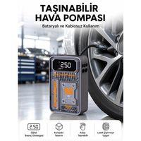 6000mah Bataryalı Led Ekranlı Akıllı Hava Kompresörü