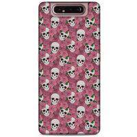 Samsung Galaxy A80 Uyumlu Kılıf Pembe Delisi (37) Silicone Cover İskelet