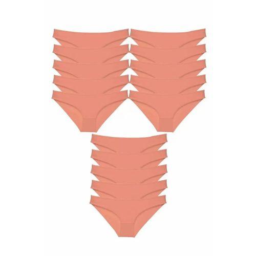 15 adet Süper Eko Set Likralı Kadın Slip Külot Pudra