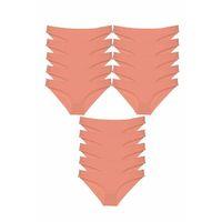 15 adet Süper Eko Set Likralı Kadın Slip Külot Pudra