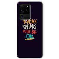 Samsung Galaxy S20 Ultra Kılıf HD Desen Baskılı Arka Kapak + Temperli Cam - Everything