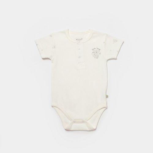 Bibaby Biorganic Koala Jungle Kısa Kol Bebek Body 56972 Gri
