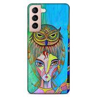 Lopard Samsung Galaxy S21 Uyumlu Kılıf Sürreal Yüzler ♀ (39) Liquid Crystal Kılıf Baskılı