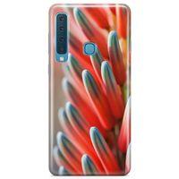 Samsung Galaxy A9 2018 Kılıf Yeşil Kırmızı Bitki Arka Kapak Koruma Desenli Full Koruyucu