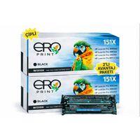 HP W1510X - 151X Çipli Muadil Toner - 9700 Sayfalık - 2'li Avantaj Paket