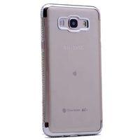 Galaxy J3 2017 Kılıf Zore Kenarı Tek Sıra Taşlı Silikon