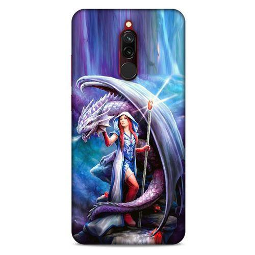 Xiaomi Redmi 8 Kılıf Dragons (31) TPU Kılıf Ejderha ve Sahibe