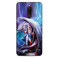 Xiaomi Redmi 8 Kılıf Dragons (31) TPU Kılıf Ejderha ve Sahibe