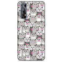 Lopard Huawei P Smart 2021 Uyumlu Kılıf Kediler (32) Soft Silikon Kılıf Pembe Burun