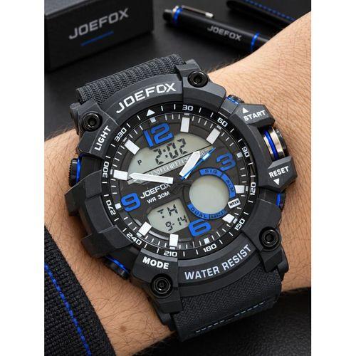 Joefox Digital Ve Analog 2 Yıl Garantili Kronmetre+Takvim+Alarm+Aydınlatma Erkek Kol Saati JOE.S2