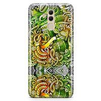 Huawei Mate 20 Lite Kılıf Gece Yaşamı Doodle Arka Kapak Koruma Desenli Full Koruyucu