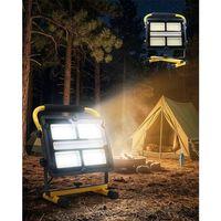 Solar Ve Usb Şarjlı Güçlü Led Çalışma Lambası Ayarlanabilir Açılı Kamp Feneri