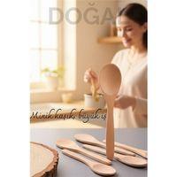 Doğal Gürgen 6'lı Ahşap Servis Kaşığı – 13 cm, Mini Boy, Şık ve Pratik Mutfak Yardımcısı 713748