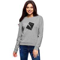 Anime Note Book Baskılı Gri Kadın Sweatshirt