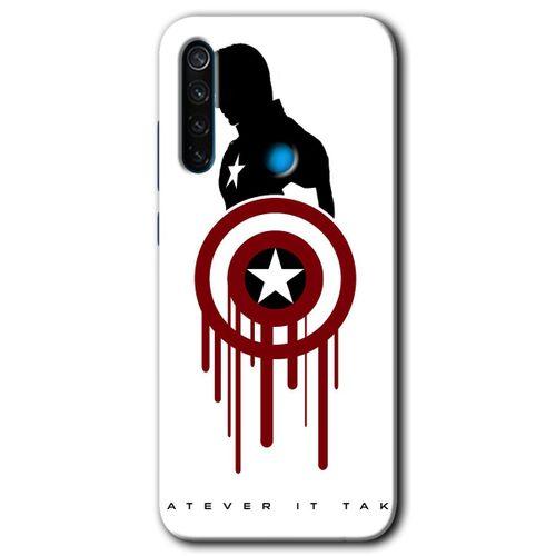 Xiaomi Redmi Note 8 Kılıf Kapak - Captain Avenger +Hayalet Ekran Yandan Gözükmez