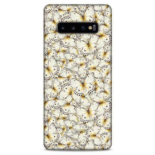 Samsung Galaxy S10 Plus Kılıf Kelebek Etkisi (23) Ultra Koruma Kılıfı Turuncu