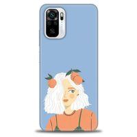 Xiaomi Redmi Note 10 Kılıf HD Baskılı Kılıf - Beyaz Saçlı Kız + Tam Ekran Koruyucu