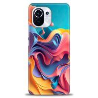 Xiaomi Mi 11 Kılıf HD Baskılı Kılıf - Renkli Su + Tam Ekran Koruyucu