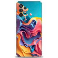 Samsung Galaxy A32 Kılıf HD Baskılı Kılıf - Renkli Su + Tam Ekran Koruyucu