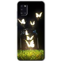 Galaxy A31 Kılıf HD Desen Baskılı Arka Kapak - Işıklı Kelebekler + Kırılmaz Cam