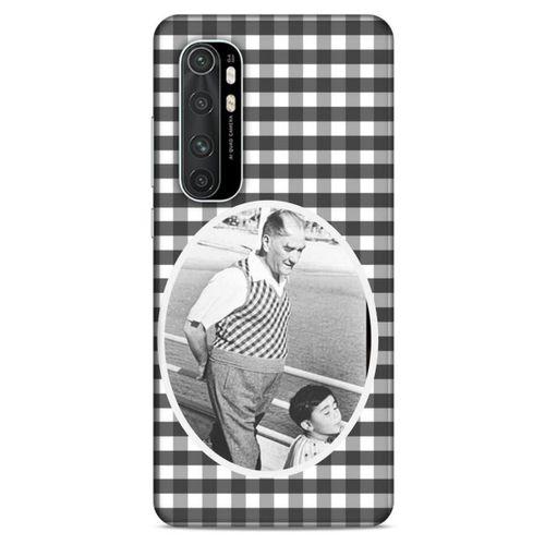 Xiaomi Mi Note 10 Lite Kılıf Atatürk (18) Telefon Kılıfları Siyah Beyaz